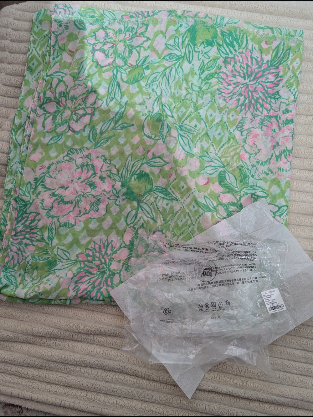 Lilly Pulitzer Green and Pink Wrap